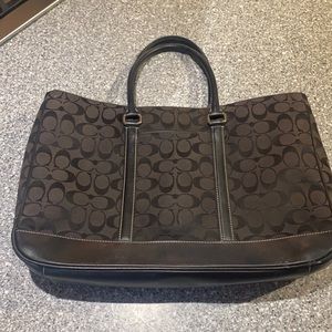 Black coach briefcase